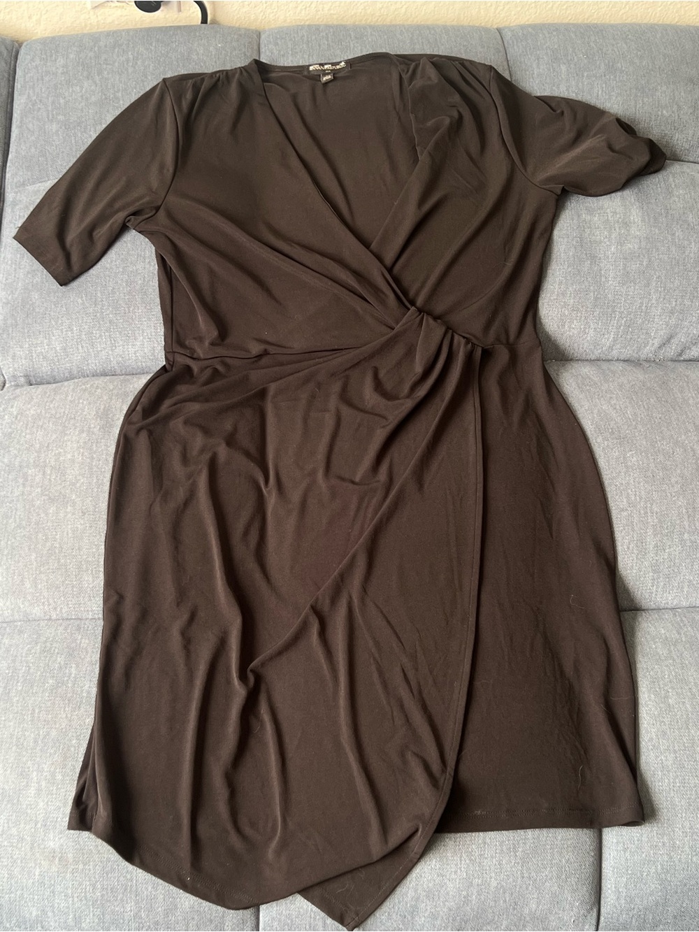 Black Wrap-Style Women's Dress - Banana Republic